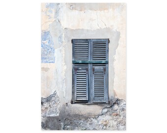 France Travel Photography Art Prints - Old Window, South of France - Rustic French Home Decor - Shabby Chic Wall Art