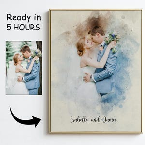 Custom Watercolor Portrait – Celebrate your love with a beautifully crafted watercolor painting, ideal for weddings or anniversaries.