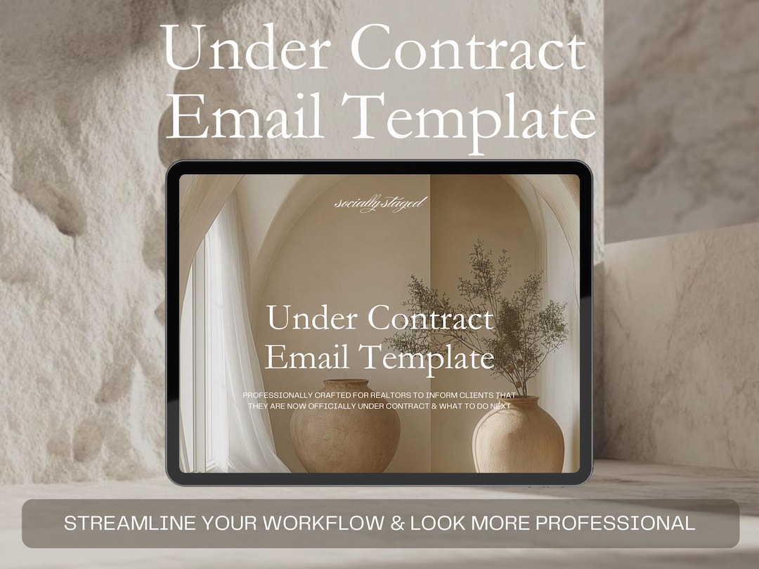 Contract Email Real Estate Under Contract Email Template (google Docs) - Etsy
