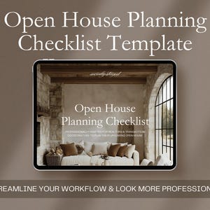 Open House Planning Checklist Template I Open House Template I Real Estate Template I Real Estate Open House Template I Open House Marketing