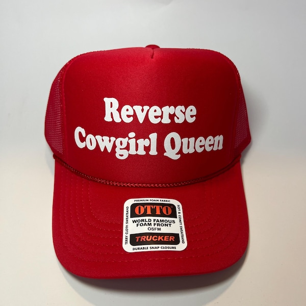 Reverse Cowgirl Queen Trucker Hat - Zabawne Trucker Hats