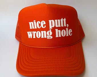 Casquette trucker nice putt, mauvais trou - Casquettes trucker drôles de golf