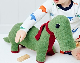 Large Wool Dinosaur Soft toy/ Large Dinosaur Plushie/ Dinosaur Stuffed Animal for Children and Babies.