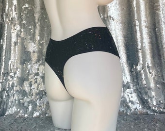 Sexy Granny thong-backed sequin brief- custom size, custom color