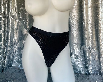 Vixen 1980's inspired sequin brief- Custom size/ custom colors