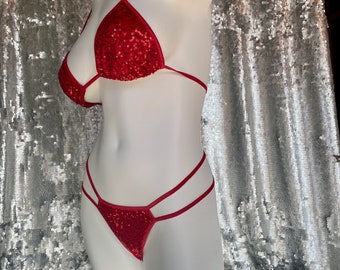 G-Whiz Sequin Thong custom size/ custom colors