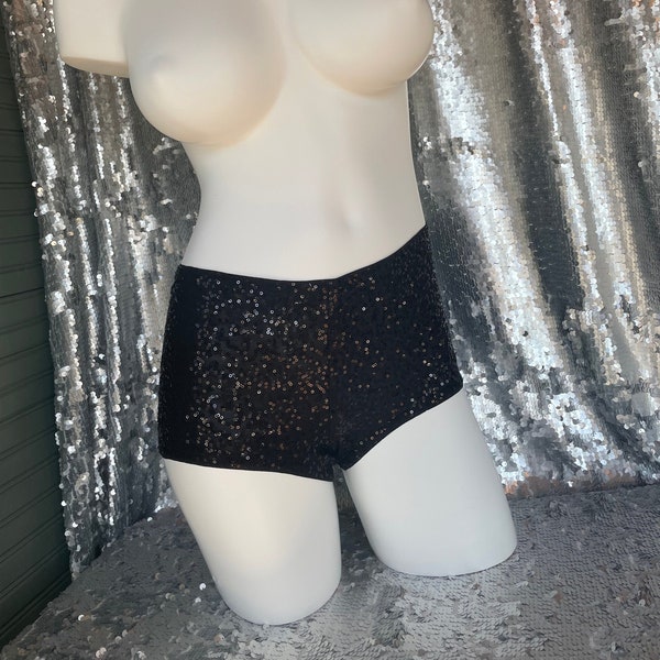 Short booty à paillettes - Taille et couleur personnalisées de style coquin