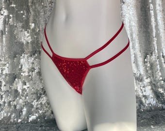 G-Whiz Sequin Thong custom size/ custom colors