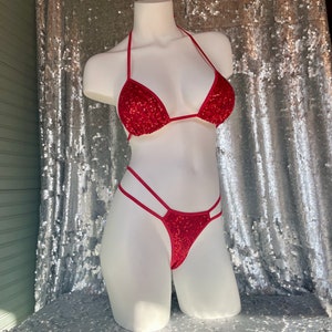 Voila Sequin Triangle Bra custom size/ custom color image 6