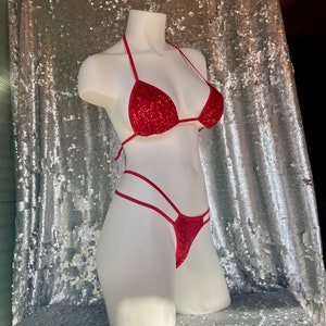 Voila Sequin Triangle Bra custom size/ custom color image 4