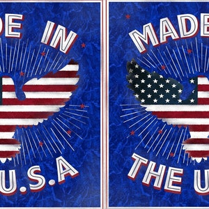 FabriQuilt~American Pride~23.5&quot; Made in the USA Block Panel~Red White Blue~Cotton Fabric by the Panel 112-31901