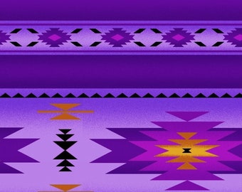 Purple Cotton Fabric Tucson Beaded Print