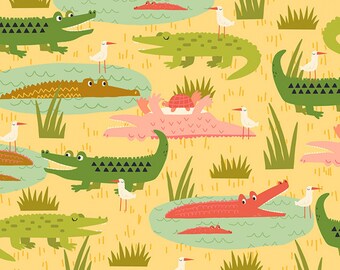 photo Alligator Fabric Cotton alligator fabric etsy