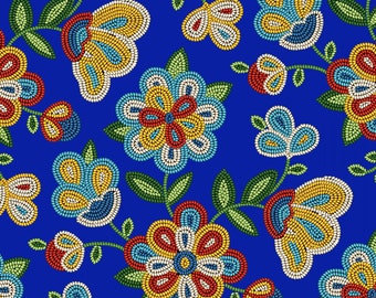 Tucson By The yard fabric Turquoise stripe cotton print Elizabeth Studios