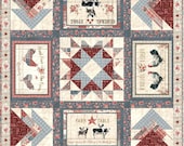 Wilmington Prints - Farmhouse Chic - 50 quot Square Table Topper Quilt Kit (includes fabric for top of quilt binding) - AAFQK-523