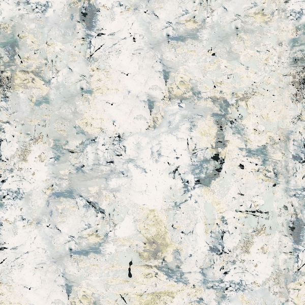 Clothworks Painters Joy Digital Birchbark Pale Blue Cotton Fabric by the Yard or Select Length Y4405-136