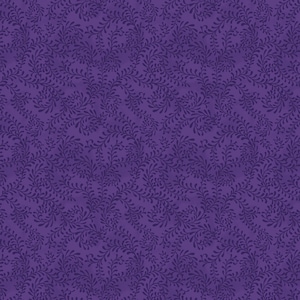 Wilmington Prints~Essentials Basics~Swirling Leaves~Indigo Purple~Cotton Fabric by the Yard or Select Length 27650-664
