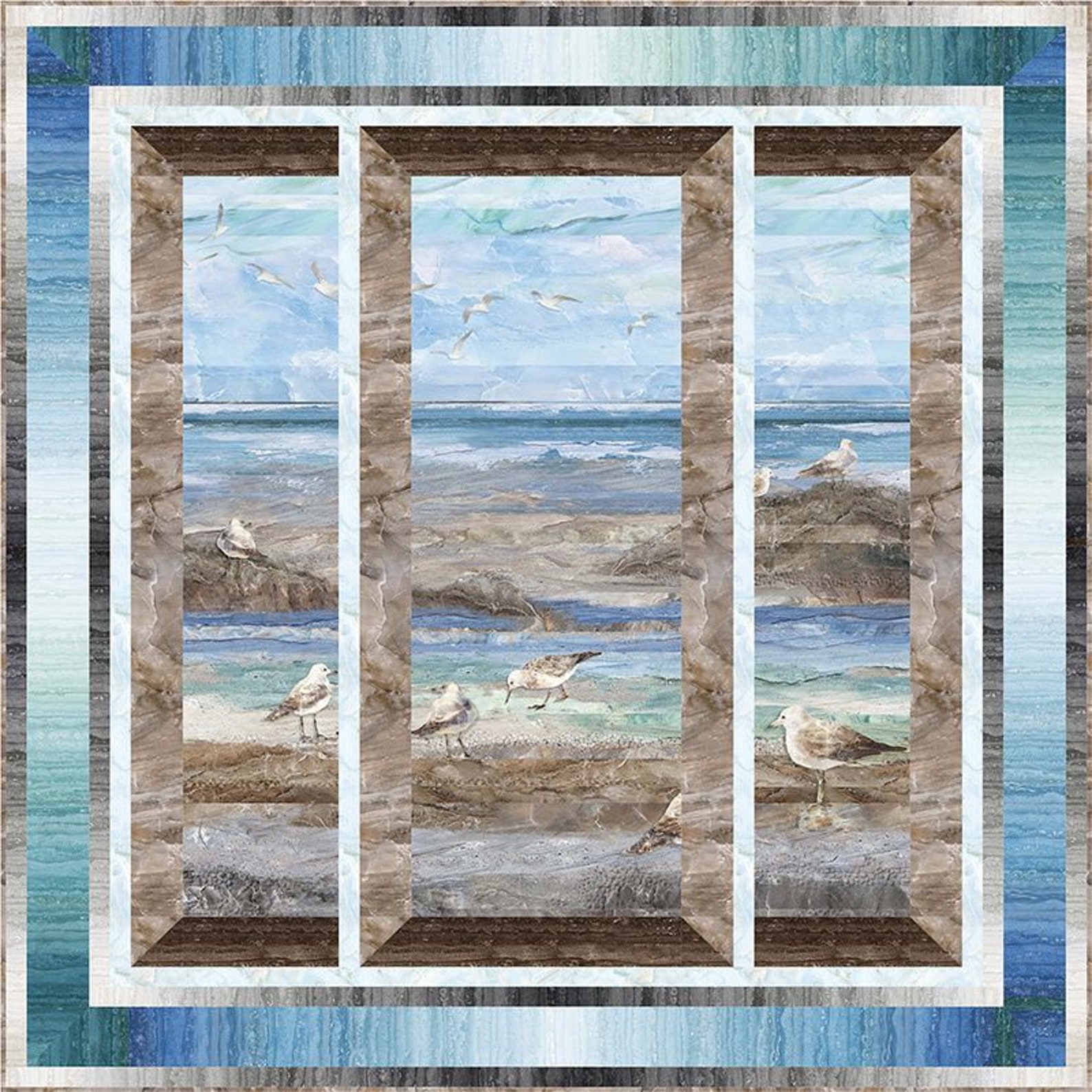 Quilt Kit Windswept View using Northcott Swept Away Etsy
