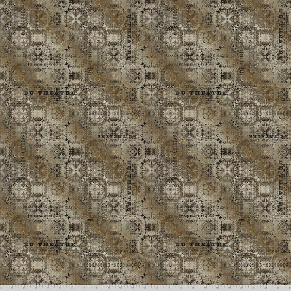 Free Spirit~Abandoned II by Tim Holtz~Du Theater~Neutral~Cotton Fabric by the Yard or Select Length PWTH139-NEUTRAL