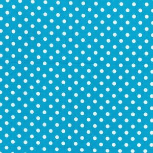 Michael Miller~Dumb Dot~3/16" Polka Dots~Stream/White~Cotton Fabric by the Yard or Select Length CX2490-STRM