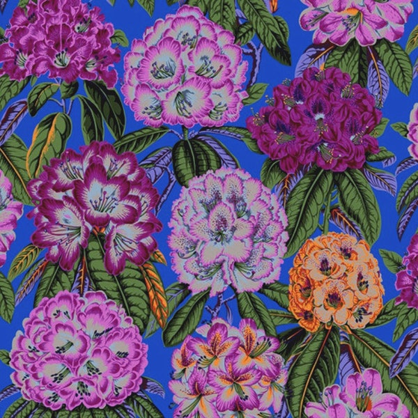 Free Spirit~Kaffe Fassett Collective August 2023~Rhododendrons~Magenta~Cotton Fabric by the Yard or Select Length PWPJ124-MAGENTA