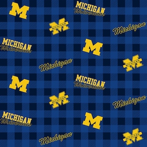 EOB~SykelEnterprises~College Cottons~Michigan State Universität~Büffelkarierter Baumwollstoff~Dunkelblau~Baumwollstoff XXL MCHG-1207