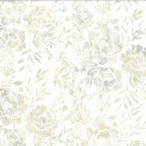 Hoffman~Bali Batiks~Earthy Romance~Mixed Floral and Leaves~Teddy~Cotton Batik Fabric by the Yard or Select Length W2578-353