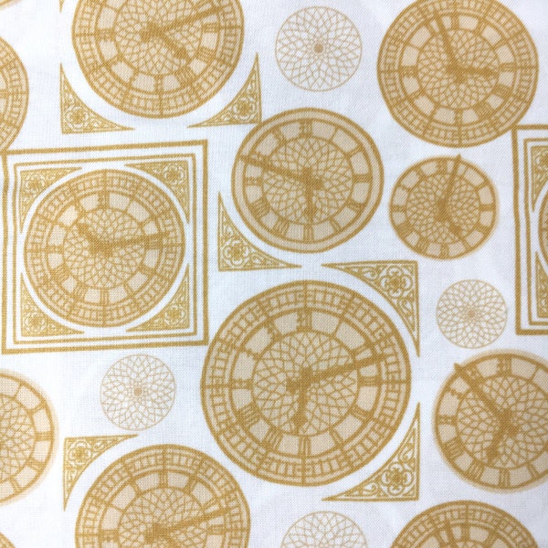 Clock Face Fabric Etsy