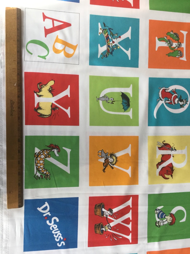 Robert Kaufman Adventure ABC Dr. Seuss 231/2 x Etsy
