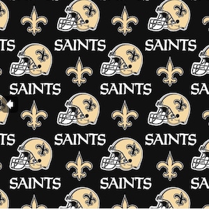 EOB~Fabric Traditions~NFL Cotton~New Orleans Saints~Black~Cotton Fabric by the Yard 6283-D