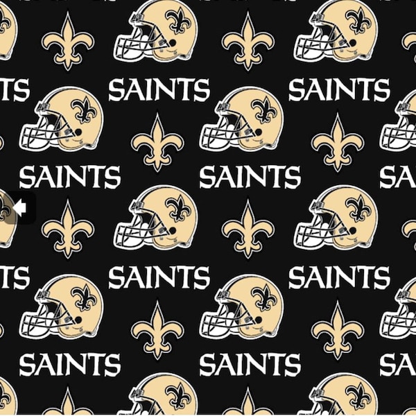 Fabric Traditions~NFL Cotton~New Orleans Saints~Black~Cotton Fabric by the Yard 6283-D