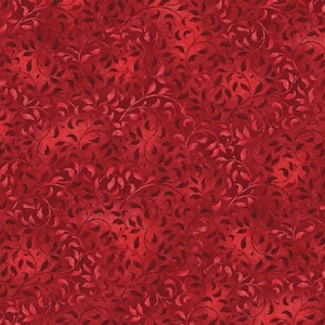 Wilmington Prints~Essentials Basics~Climbing Vine~Bright Red~Cotton Fabric by the Yard or Select Length 38717-333