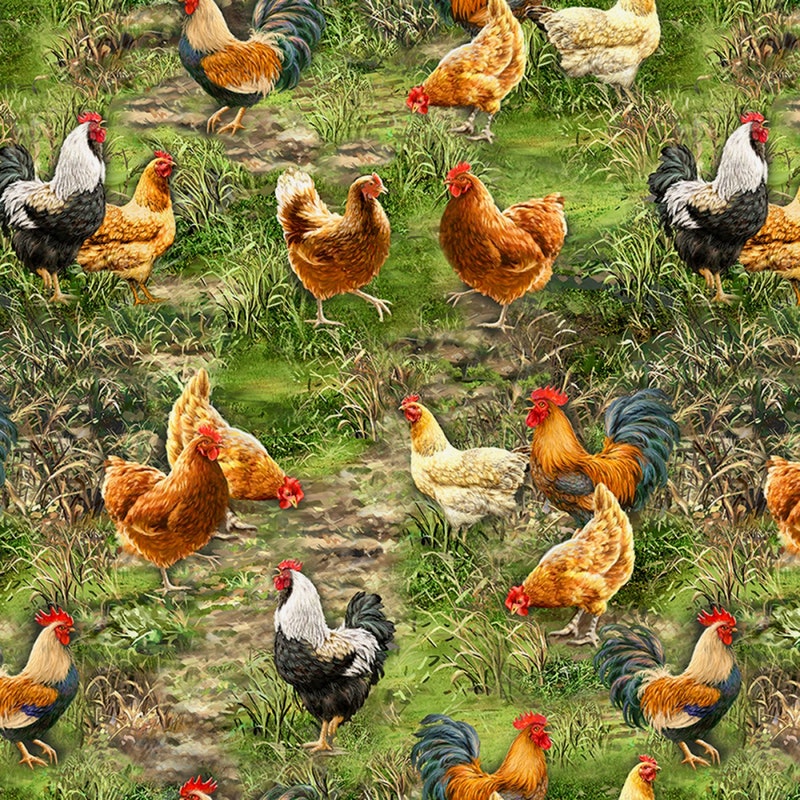 Chicken Fabric - Etsy