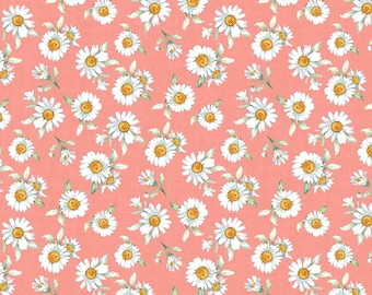 Wilmington Prints Daisy Days Daisies Pink Cotton Fabric by the Yard or Select Length 83312-315