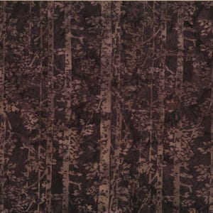 Hoffman~Bali Batiks~Woodland by McKenna Ryan~Birch Trees~Deep Earth~Cotton Batik Fabric by the Yard or Select Length MR56-704