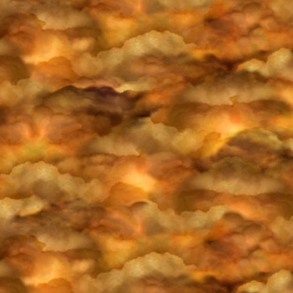 Quilting Treasures~Spirits of the Wind~Clouds~Digital Print~Light Tan/Orange~Cotton Fabric by the Yard or Select Length 29032-T