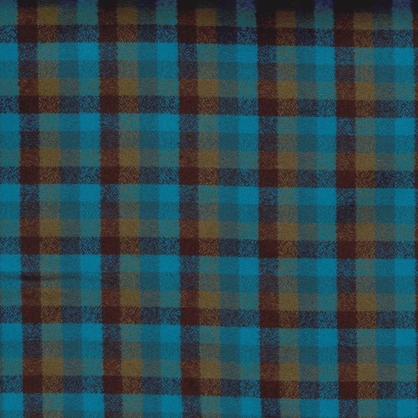 Robert Kaufman~Mammoth Flannel~Plaid~Surf~Yarn Dyed Flannel Fabric by the Yard or Select Length SRKF16427215