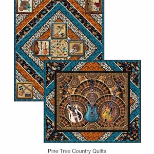 Pine Tree Country Quilts - Good Vibrations 52&quot; x 62&quot; Throw and 56&quot; x 48&quot; Wall Quilt Pattern - PT1740