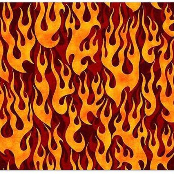 Quilting Treasures~5 Alarm~Flames~Brick~Cotton Fabric by the Yard or Select Length 26296R