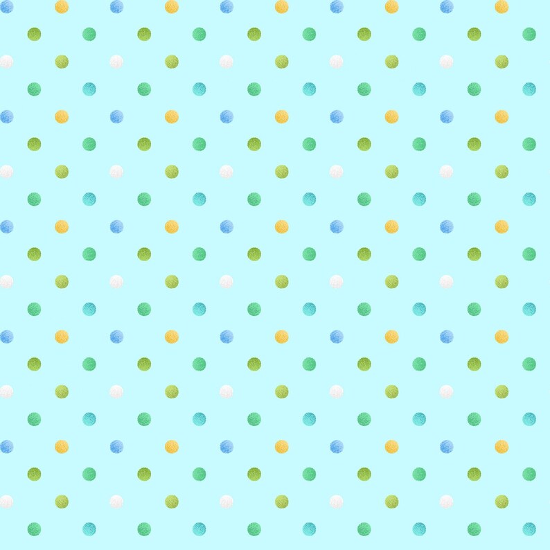 Fabric by the Yard 2270-11 Dots Sweet Tweet Aqua Henry Glass