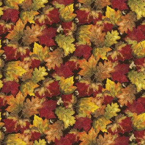 EOB~Riley Blake~Fall Barn Quilts~Foliage~Brown~Cotton Fabric by the Yard or Select Length C12202R-BROWN