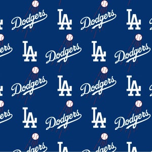 EOB~Fabric Traditions~Major League Baseball~LA Dodgers~58/60" Wide Broadcloth~Cotton Fabric by the Yard or Select Length 6642-B