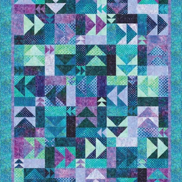 Quilt Kit-Hahn im Henhouse-62,5 "x 203,5" Ziel Karibik Batik Überwurf Quilt (Beinhaltet Stoff für Quilt-Oberseite / Bindung) AAFQK-734