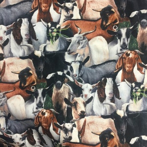 Elizabeths Studio~Farm Animals~Goats~Black~Cotton Fabric by the Yard or Select Length 434E-BLK