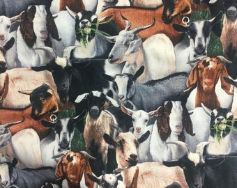 Elizabeths Studio~Farm Animals~Goats~Black~Cotton Fabric by the Yard or Select Length 434E-BLK