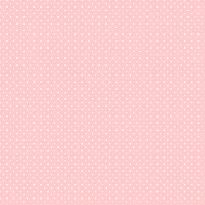 May include: A light pink background with a repeating pattern of small, white polka dots. The dots are evenly distributed across the surface, creating a simple yet visually appealing design. This pattern is suitable for textiles, wallpaper, and digital applications, offering a classic aesthetic.