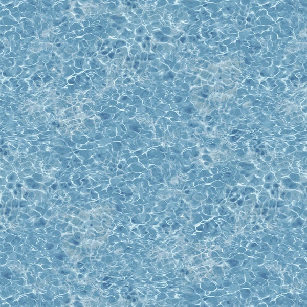 EOB~Northcott~Naturescapes~Tranquil Water~Mid Blue~Cotton Fabric by the Yard or Select Length 25491-44