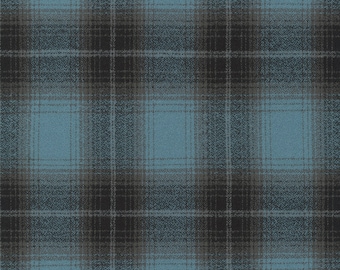 Robert Kaufman Mammoth Flannel Plaid Coastal Fog Tejido de franela teñido en hilo cortado a medida o largo seleccionado SRKF19665316