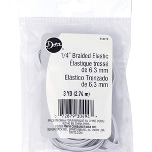 Dritz Elastico Per Biancheria Pigiami, Poliestere, Bianco, Largo 2.5cm X 1 Metro - 4