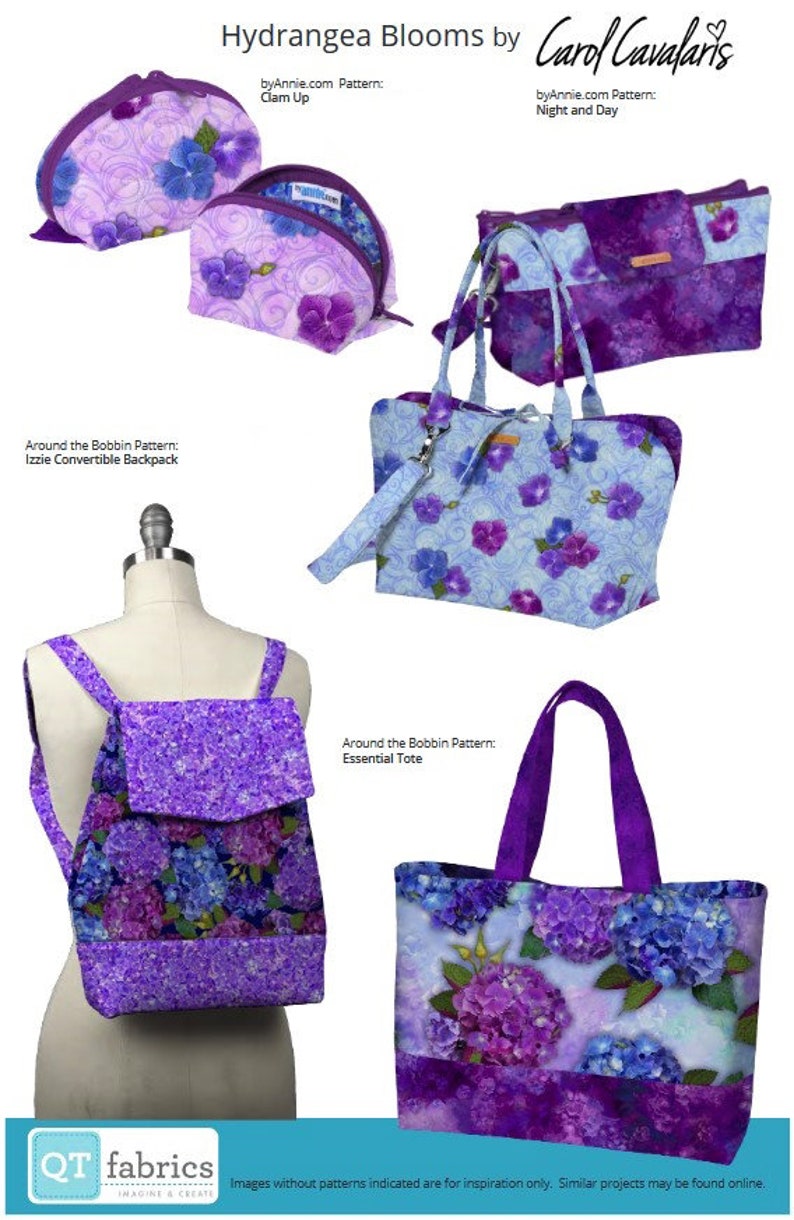 Quilting Treasures Hydrangea Blooms Large Hydrangea Digital Multi ...